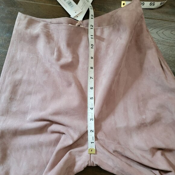 Rebecca Taylor Suede Pants Womens 6 Mocha Contemporary Boho Western Lace - Picture 7 of 10